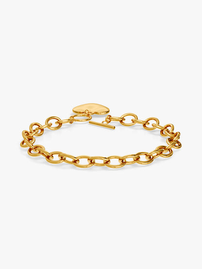 Heart Drop Gold Plated Bracelet