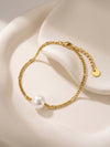 IXIA by GIVA Strong Independent Pearl Gold Plated Bracelet