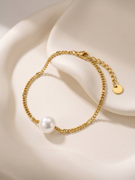 IXIA by GIVA Strong Independent Pearl Gold Plated Bracelet