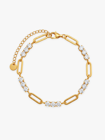 IXIA by GIVA Offline Mode Gold Plated Chain Bracelet
