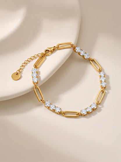 IXIA by GIVA Offline Mode Gold Plated Chain Bracelet