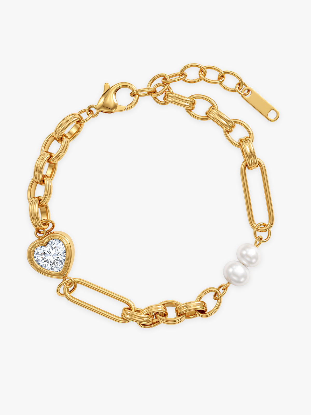 IXIA by GIVA Heart Launch Gold Plated Bracelet