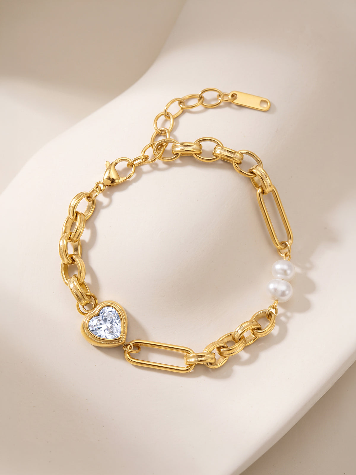 IXIA by GIVA Heart Launch Gold Plated Bracelet