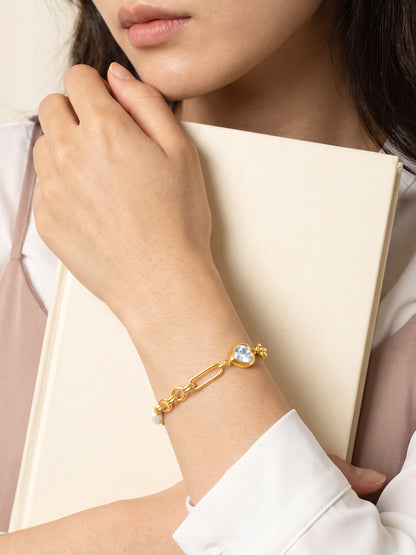 IXIA by GIVA Heart Launch Gold Plated Bracelet