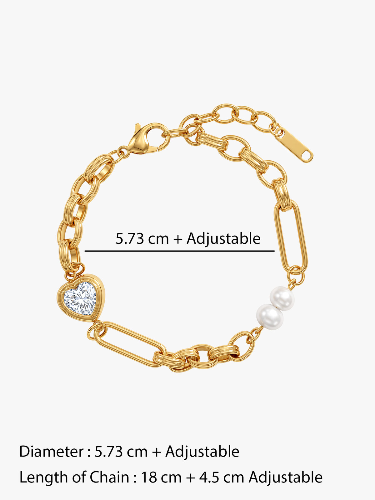 IXIA by GIVA Heart Launch Gold Plated Bracelet
