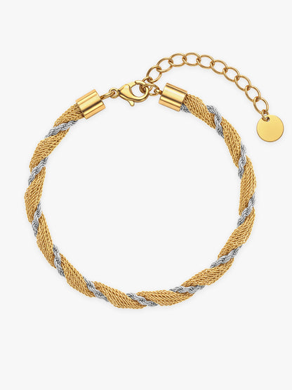 IXIA by GIVA Sunday Spiral Dual Tone Bracelet