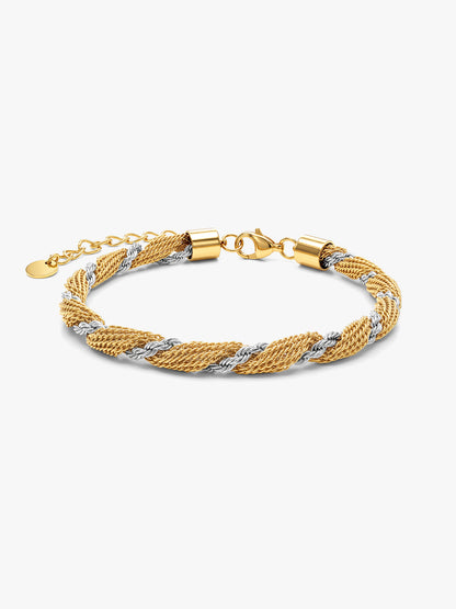 IXIA by GIVA Sunday Spiral Dual Tone Bracelet