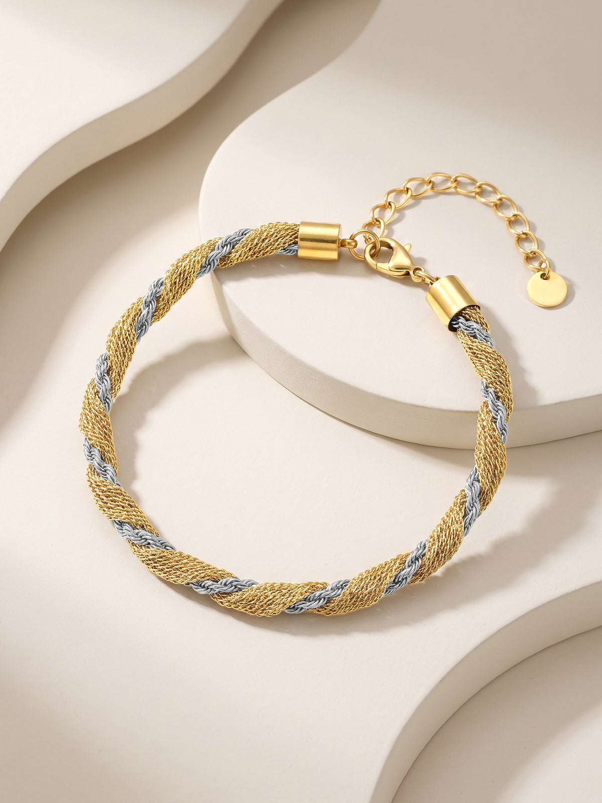 IXIA by GIVA Sunday Spiral Dual Tone Bracelet