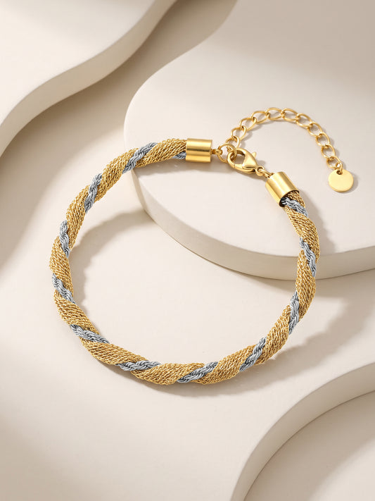IXIA by GIVA Sunday Spiral Dual Tone Bracelet