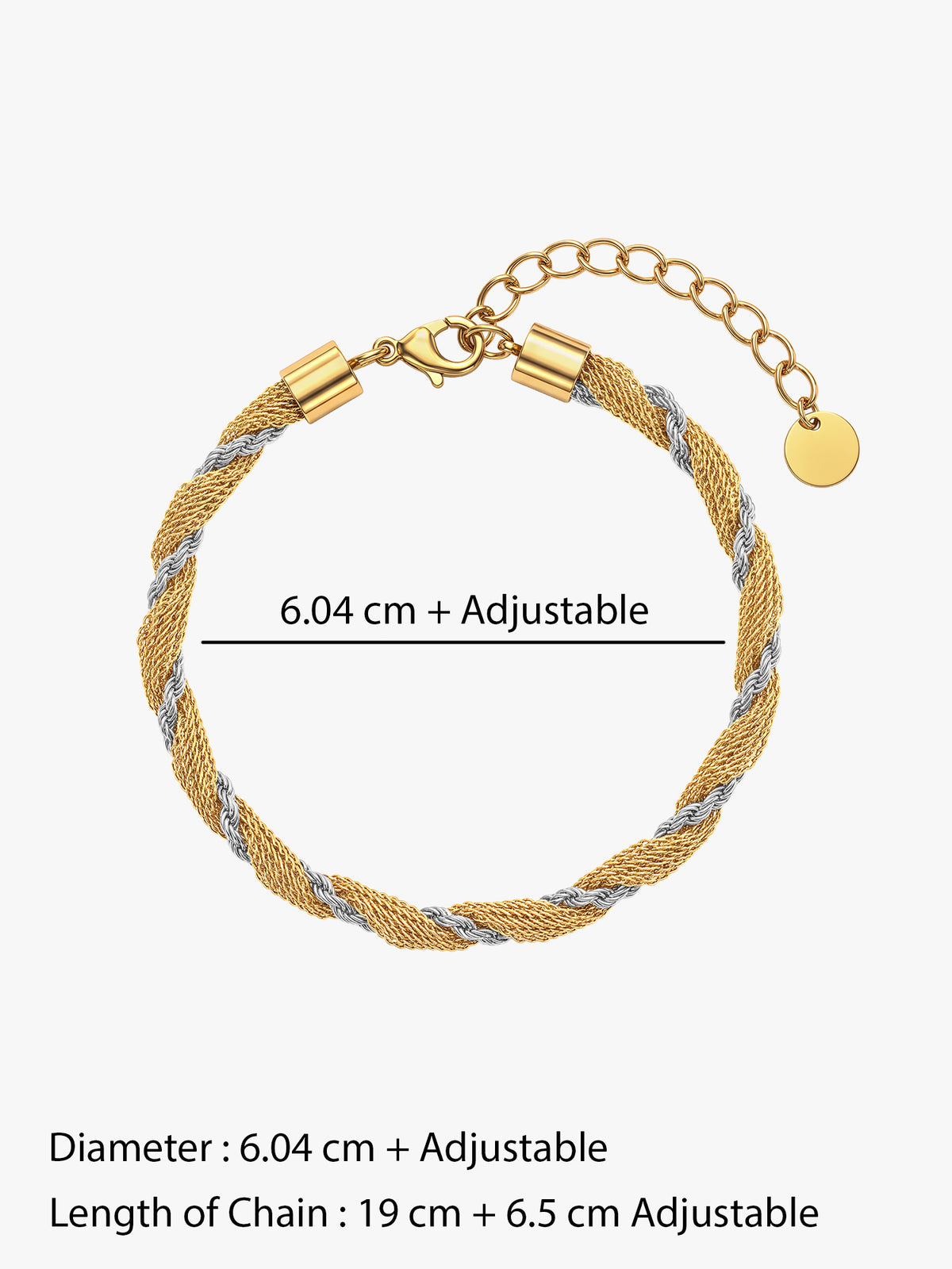 IXIA by GIVA Sunday Spiral Dual Tone Bracelet