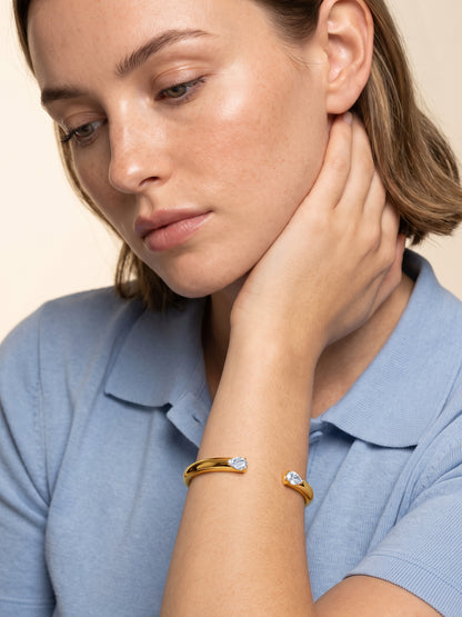 IXIA by GIVA Pixie Dust Gold Plated Cuff Bracelet