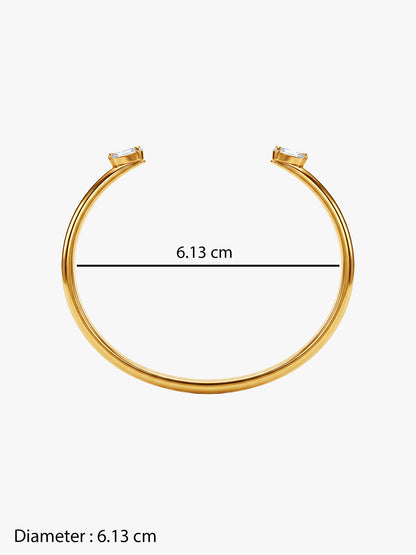 IXIA by GIVA Pixie Dust Gold Plated Cuff Bracelet