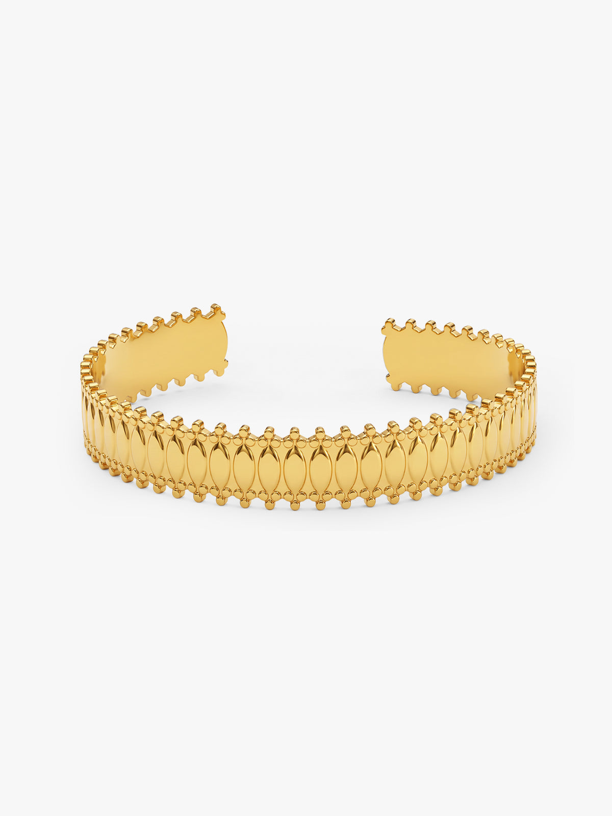 IXIA by GIVA Gilded Aura Gold Plated Cuff Bracelet (Size 2.4)