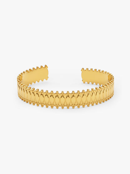 IXIA by GIVA Gilded Aura Gold Plated Cuff Bracelet (Size 2.4)