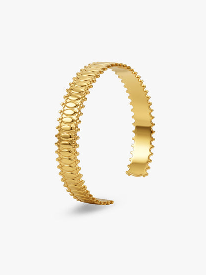 IXIA by GIVA Gilded Aura Gold Plated Cuff Bracelet (Size 2.4)