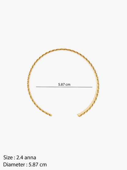 IXIA by GIVA Gilded Aura Gold Plated Cuff Bracelet (Size 2.4)
