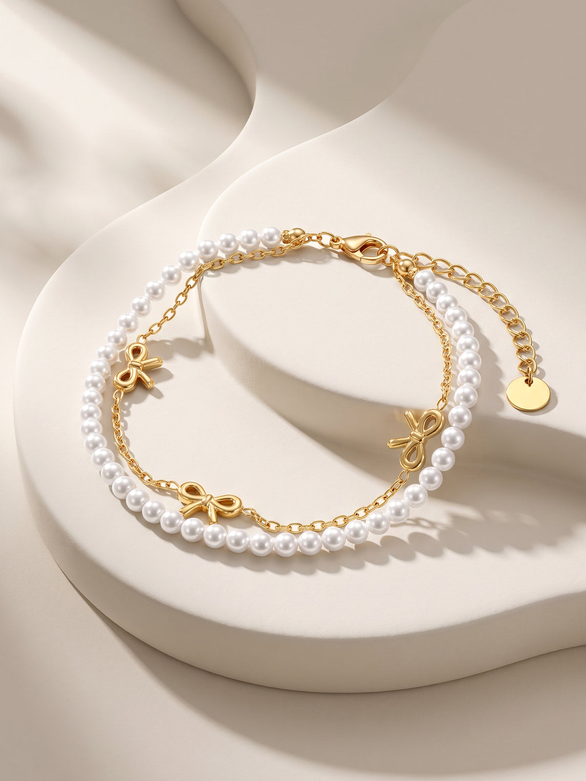 IXIA by GIVA Ribbon Girl Gold Plated Bracelet