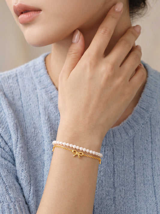 IXIA by GIVA Ribbon Girl Gold Plated Bracelet