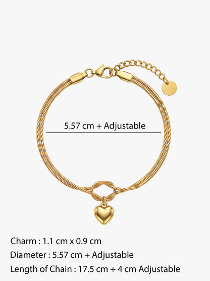 IXIA by GIVA First Love Gold Plated Bracelet