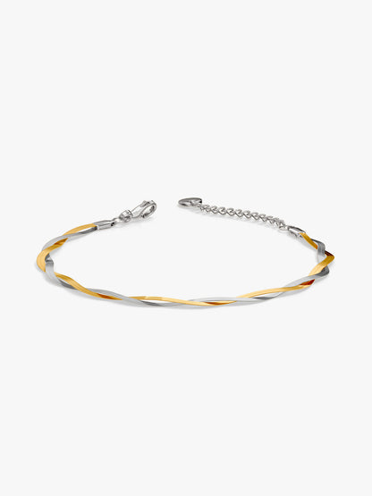 Duo Twist Dual Tone Bracelet