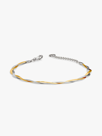 OnnMe by GIVA Duo Twist Dual Tone Bracelet