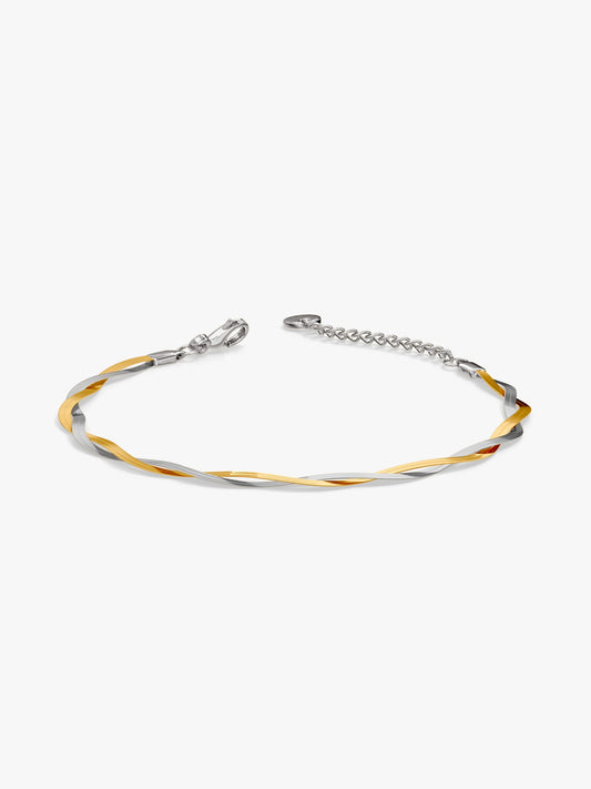 OnnMe by GIVA Duo Twist Dual Tone Bracelet