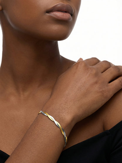 OnnMe by GIVA Duo Twist Dual Tone Bracelet