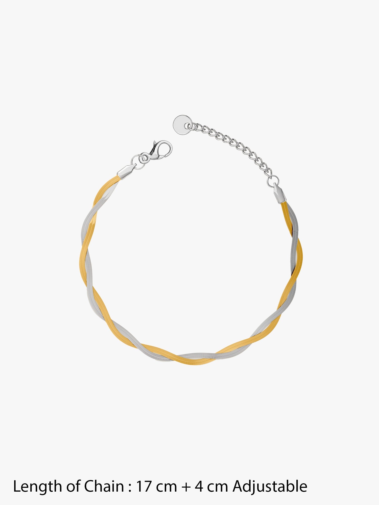 OnnMe by GIVA Duo Twist Dual Tone Bracelet