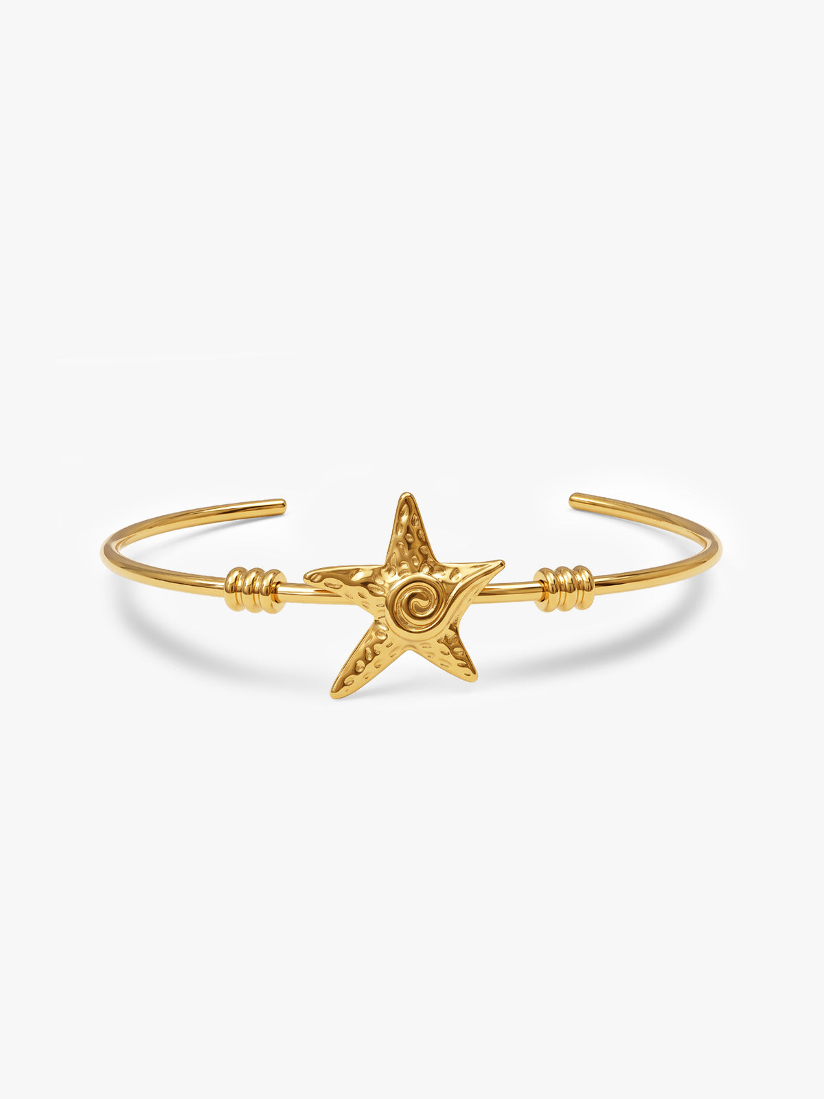 IXIA by GIVA Tidal Star Gold Plated Cuff Bracelet (Size 2.6)