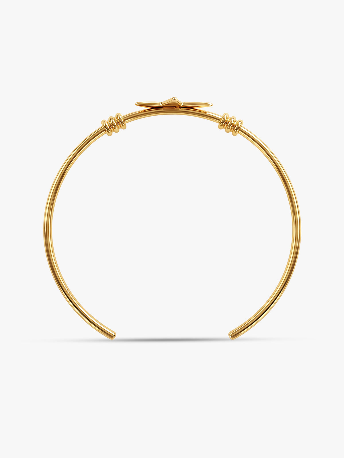 IXIA by GIVA Tidal Star Gold Plated Cuff Bracelet (Size 2.6)