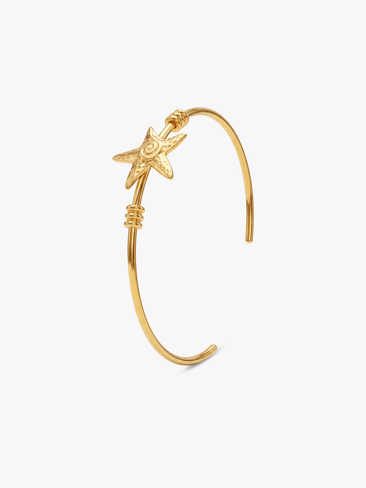 IXIA by GIVA Tidal Star Gold Plated Cuff Bracelet (Size 2.6)