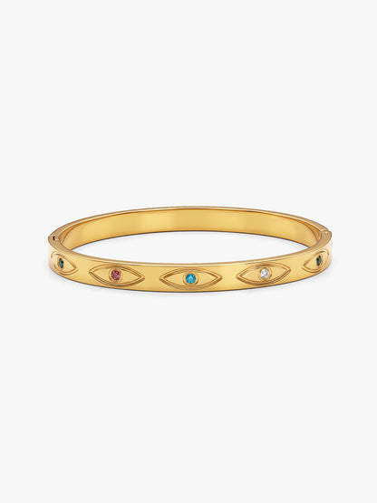 IXIA by GIVA Good Juju Gold Plated Bangle Bracelet