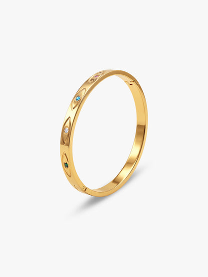 IXIA by GIVA Good Juju Gold Plated Bangle Bracelet