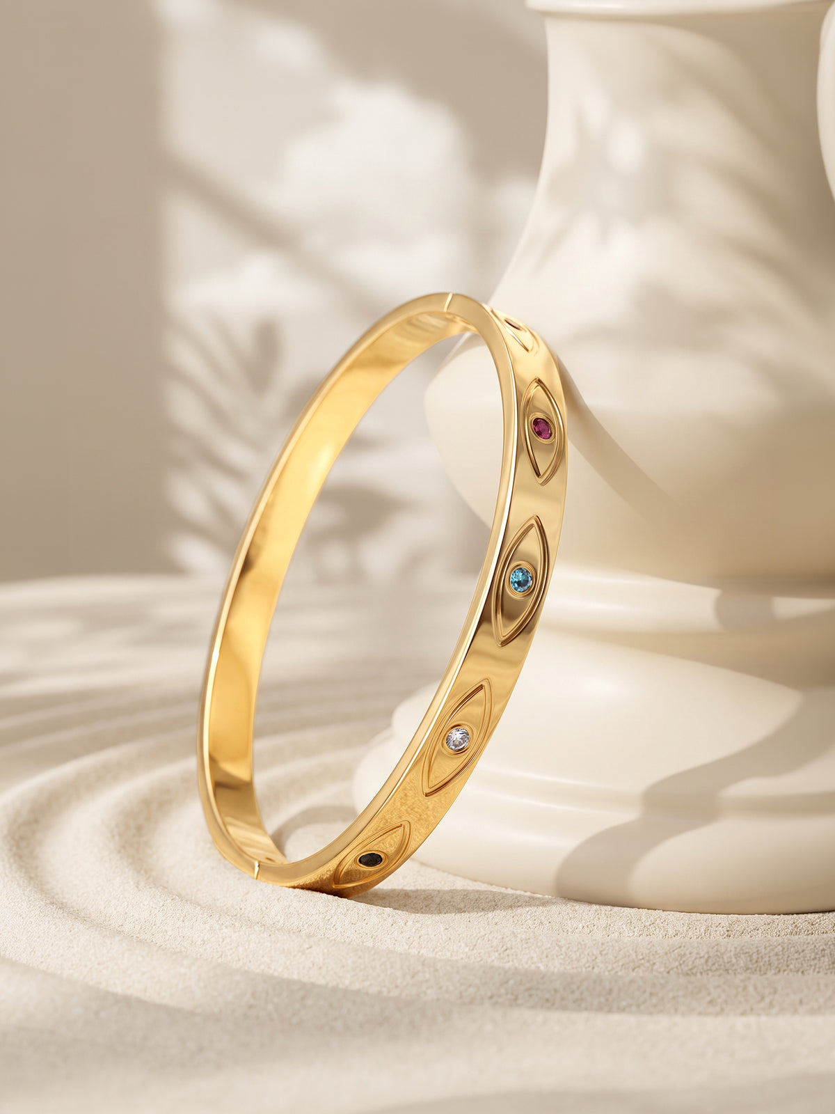 IXIA by GIVA Good Juju Gold Plated Bangle Bracelet
