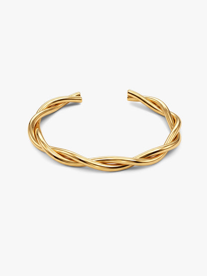 IXIA by GIVA Rope Pattern Gold Plated Cuff Bracelet