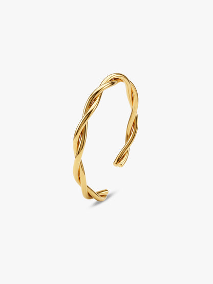 IXIA by GIVA Rope Pattern Gold Plated Cuff Bracelet