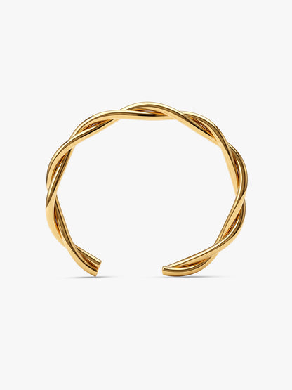 IXIA by GIVA Rope Pattern Gold Plated Cuff Bracelet