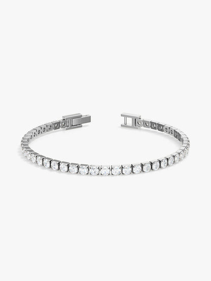 Ice Line Tennis Rhodium Plated Bracelet