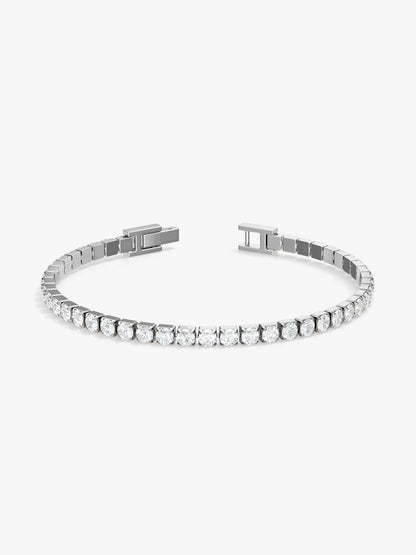 IXIA by GIVA Ice Line Tennis Rhodium Plated Bracelet