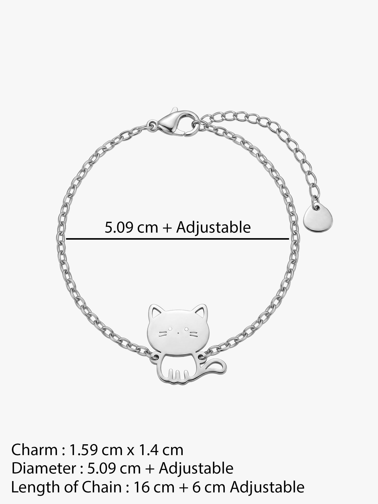 OnnMe by GIVA Kitten Rhodium Plated Rakhi Bracelet