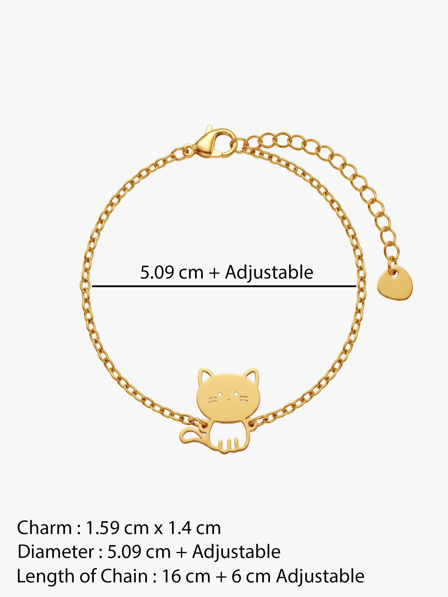 OnnMe by GIVA Kitten Gold Plated Rakhi Bracelet