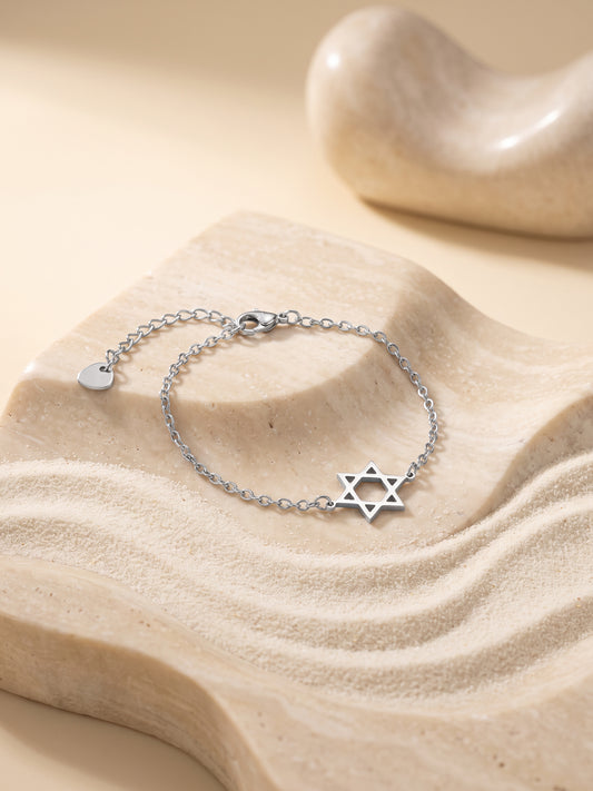 OnnMe by GIVA Star Rhodium Plated Rakhi Bracelet