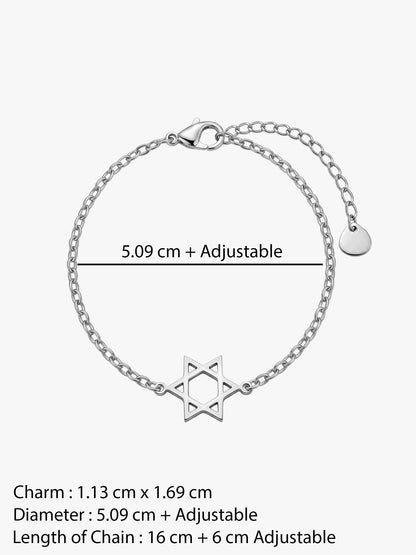 IXIA by GIVA Star Rhodium Plated Rakhi Bracelet