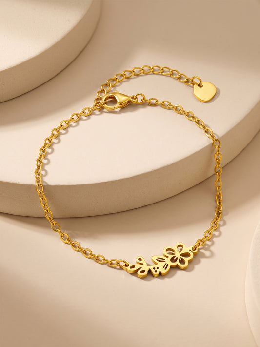 OnnMe by GIVA Petal Trail Gold Plated Rakhi Bracelet