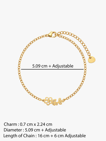 OnnMe by GIVA Petal Trail Gold Plated Rakhi Bracelet