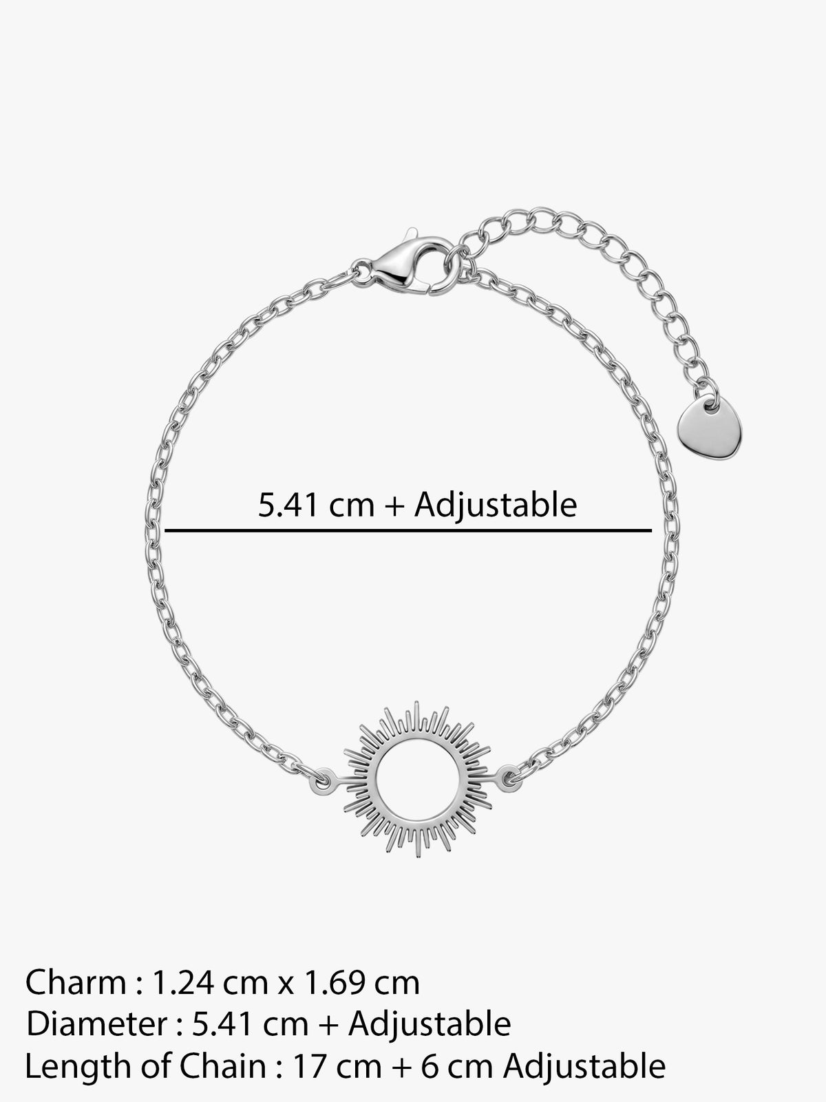 IXIA by GIVA The Sun Rhodium Plated Rakhi Bracelet