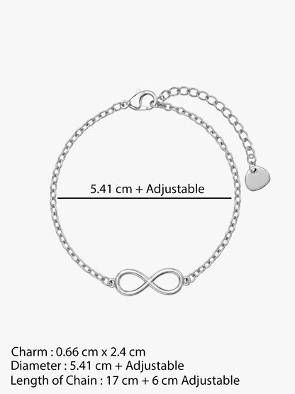 OnnMe by GIVA Infinity Spark Rhodium Plated Rakhi Bracelet