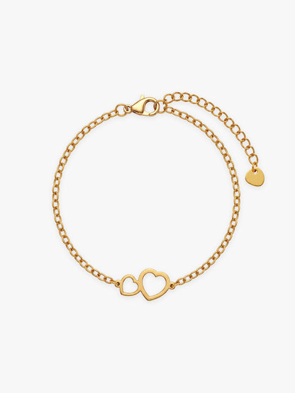 OnnMe by GIVA Soft Heart Gold Plated Rakhi Bracelet