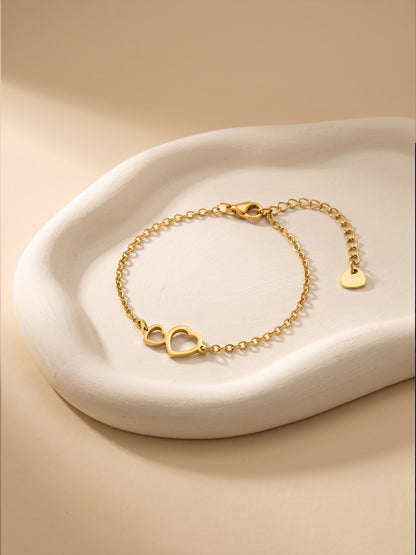 OnnMe by GIVA Soft Heart Gold Plated Rakhi Bracelet