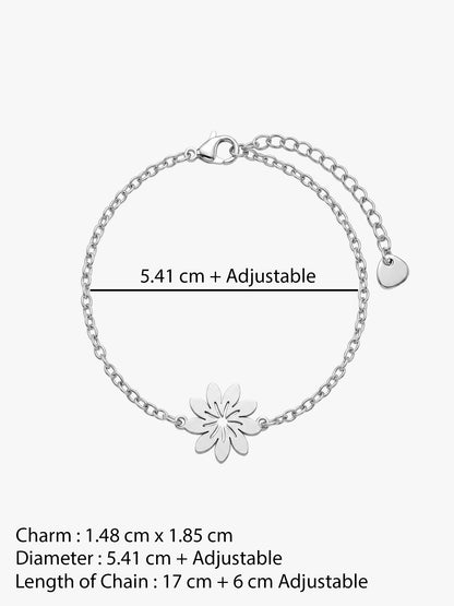 OnnMe by GIVA Monsoon Floral Rhodium Plated Rakhi Bracelet